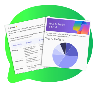 Screenshot of Adaptive Cards delivering a personal AI Profile | AI Profiles, Deliverd Through Adaptive Cards - Get Your AI Profile Today