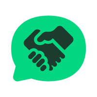 Green icon showing handshake illustration