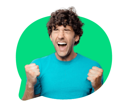 Excited Man Cut Out Image