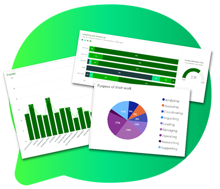 Screenshots of different sets of data. Taken from Hable Digital Maturity Assessment.
