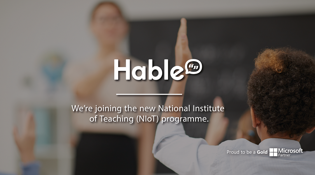 Hable to join government backed National Institute of Teaching programme