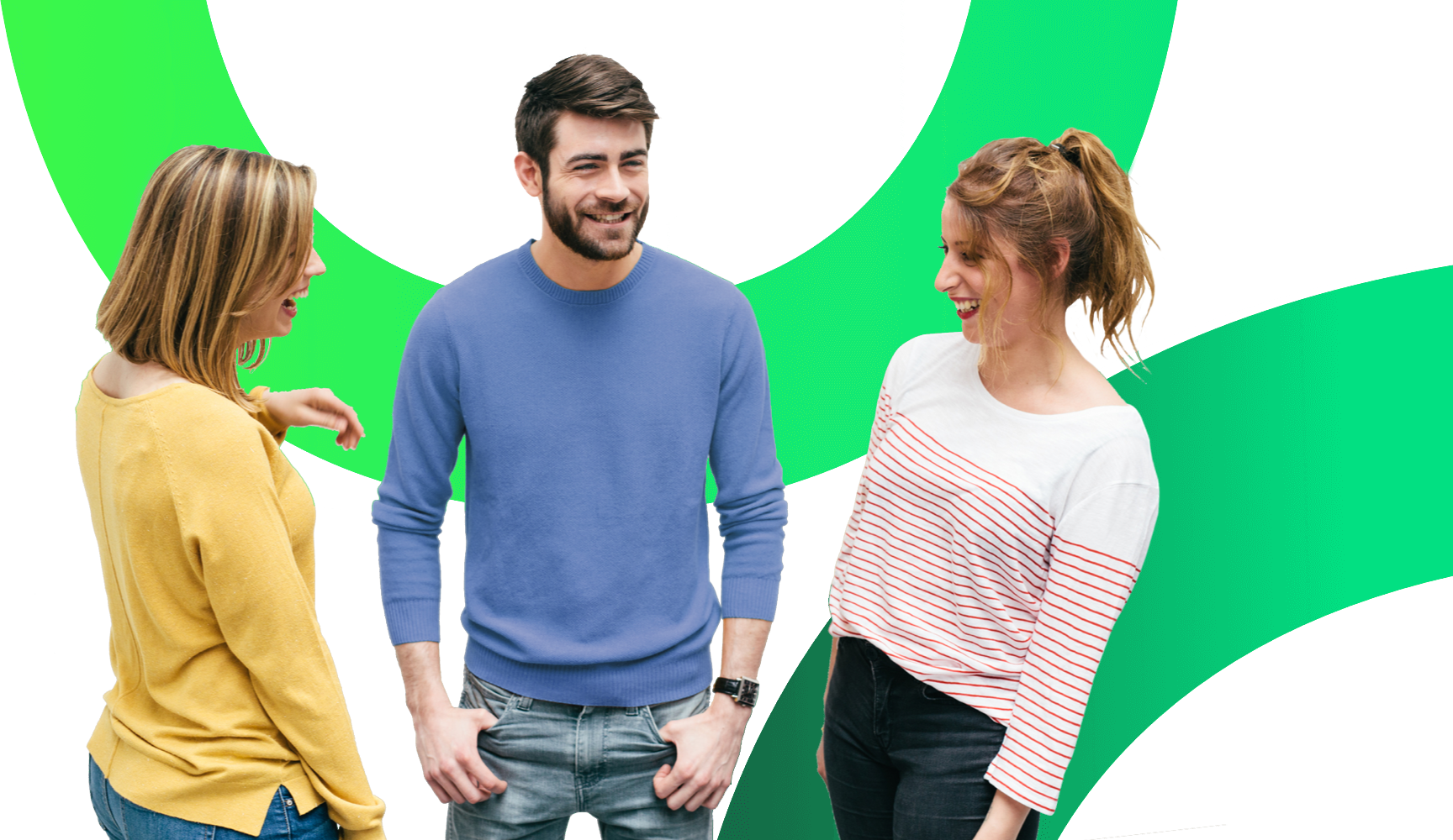 Customer Referral Banner - Three Colleagues stood together